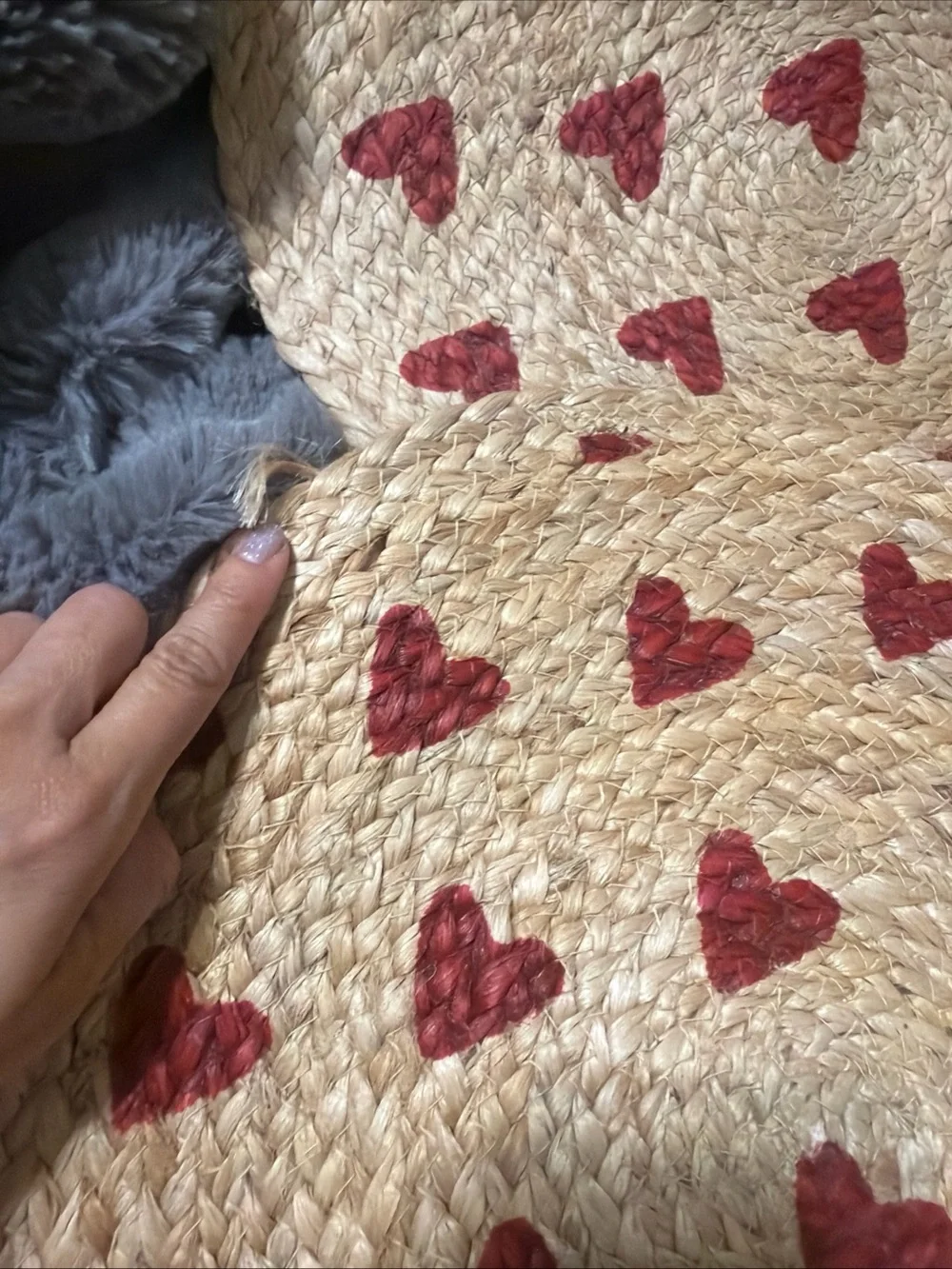 4 Heart Sweet Braided Placemat Cotton 15